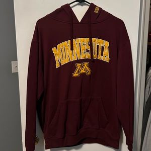 Maroon and yellow University of Minnesota Hoodie